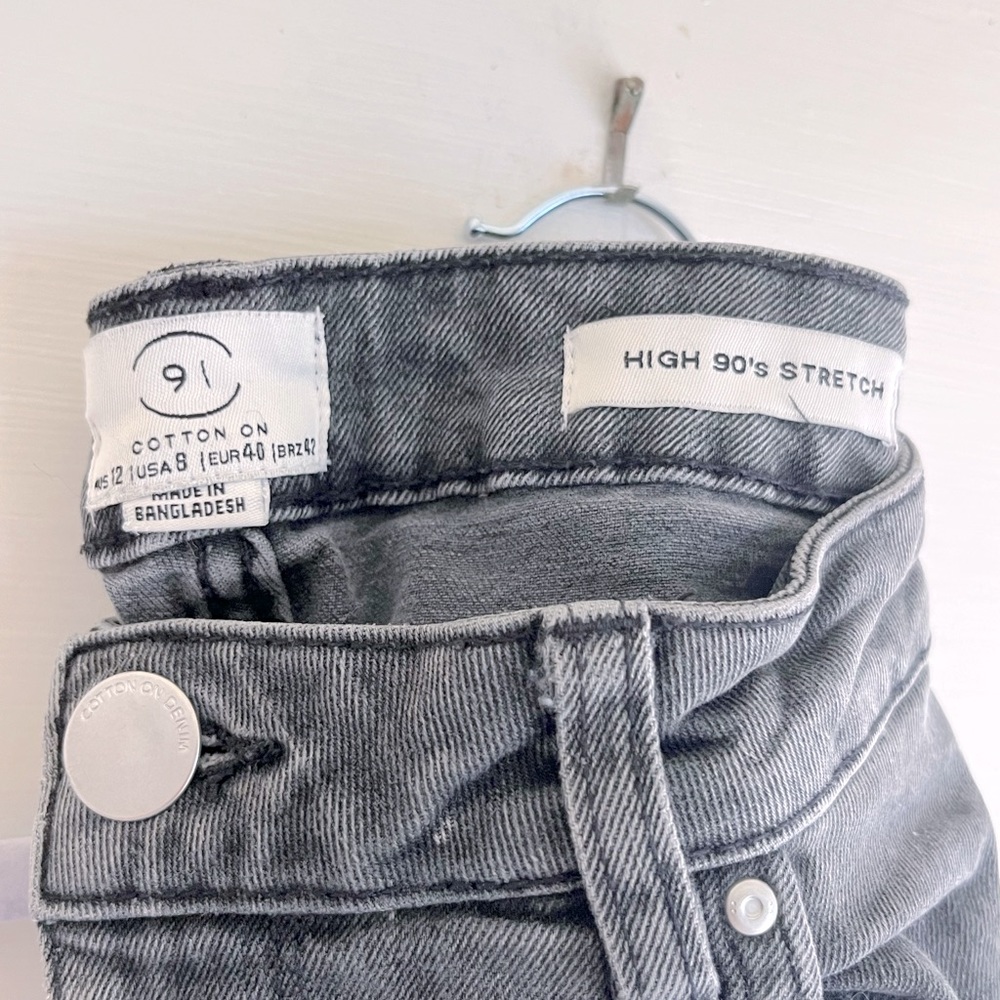 Straight Washed Black Denim